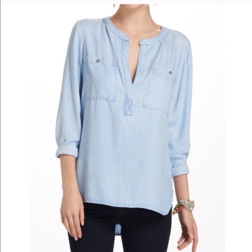 Anthro cloth and stone chambray tunic